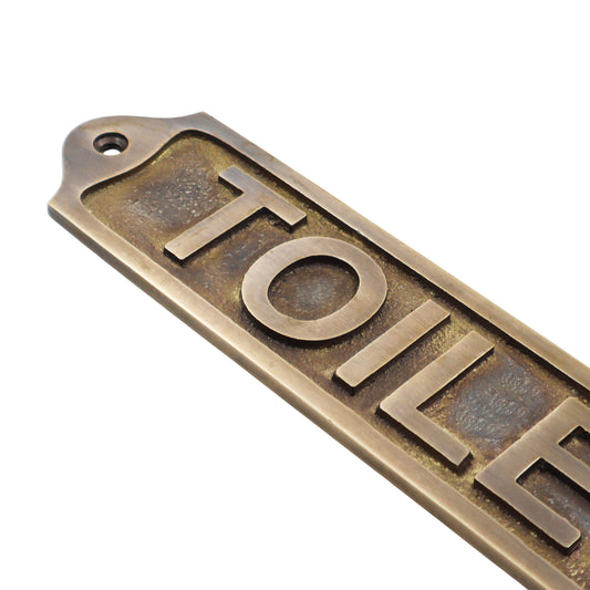 Toilet Solid Brass Plaque
