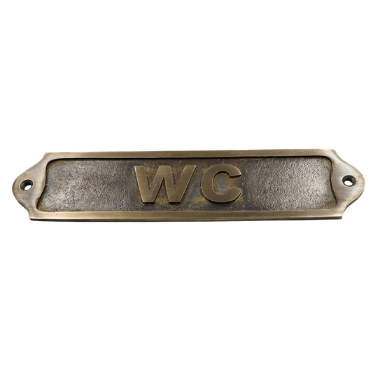 WC Solid Brass Plaque