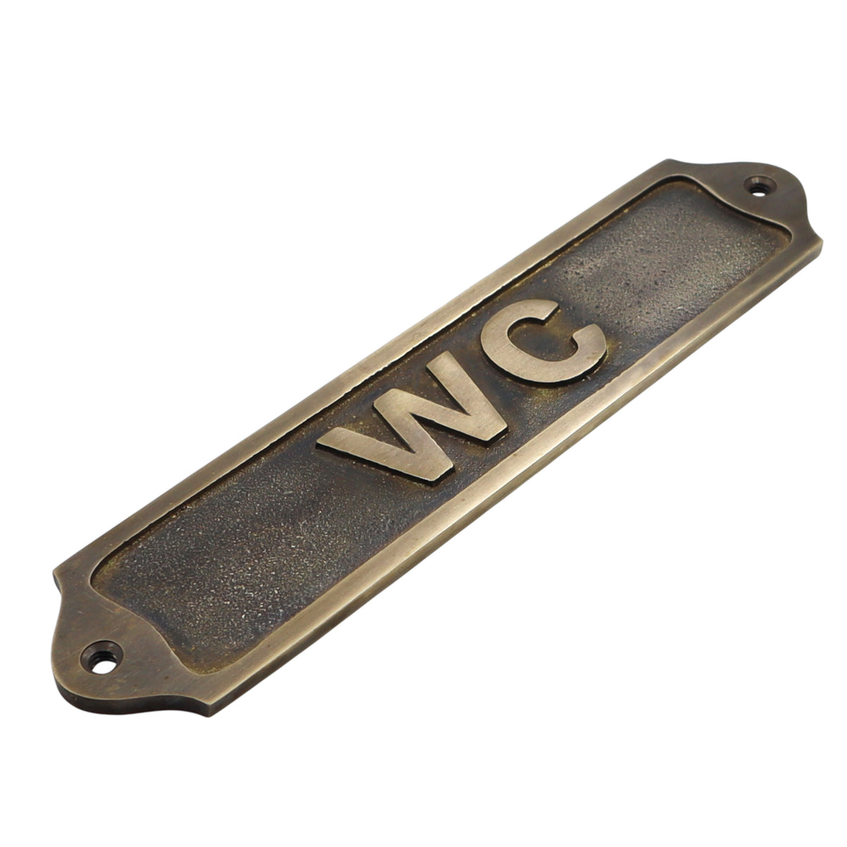 WC Solid Brass Plaque