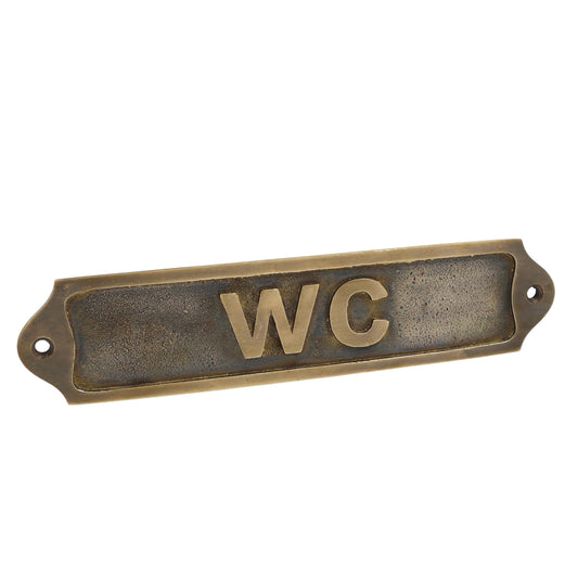 WC Solid Brass Plaque