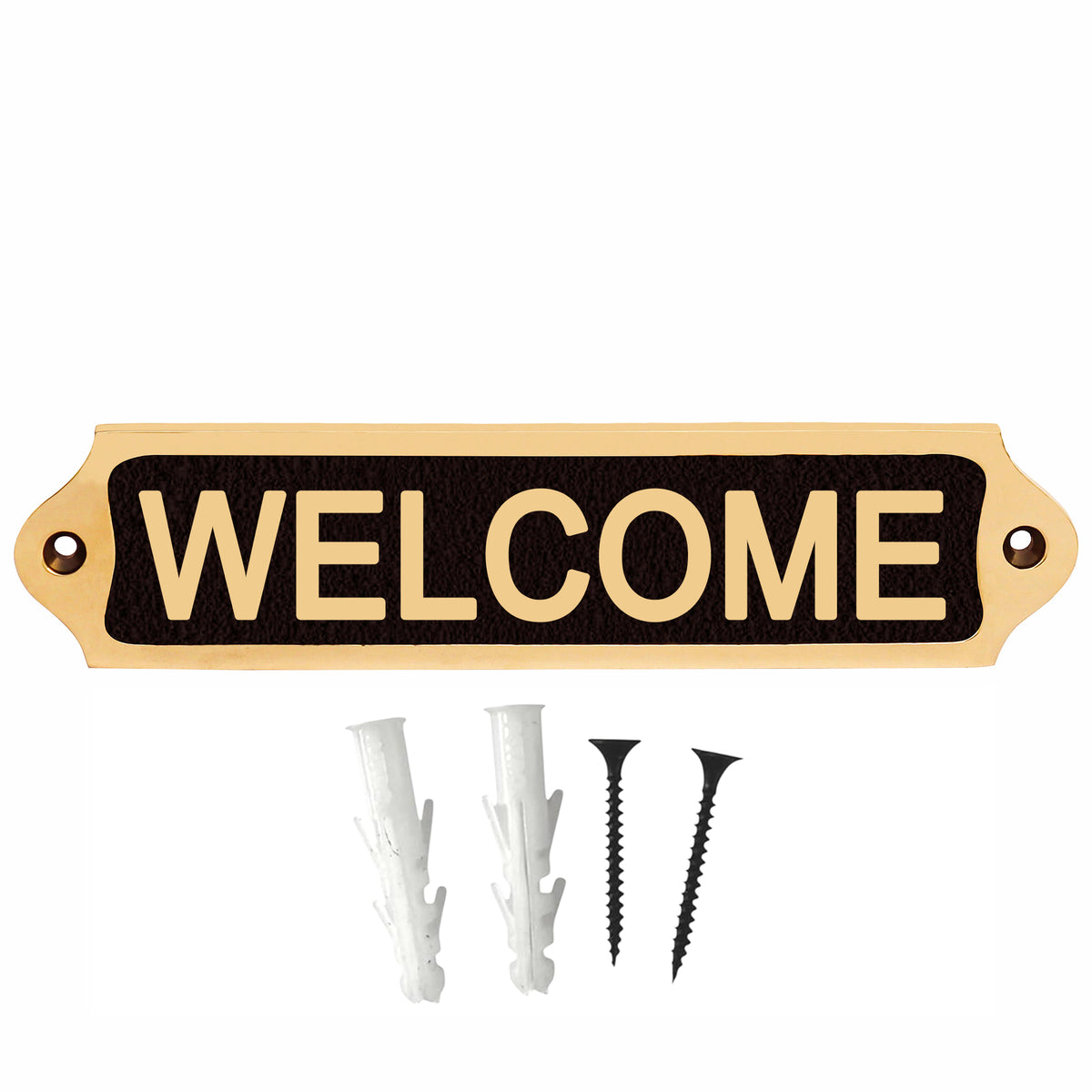 Brass Welcome Door Plaque