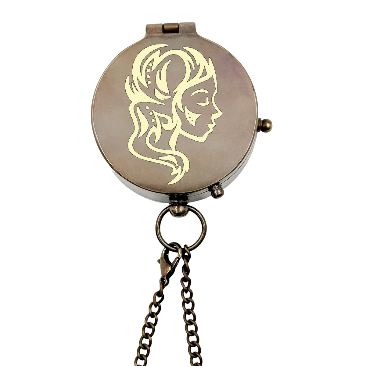 Personalised Zodiac Compass with Leather Case