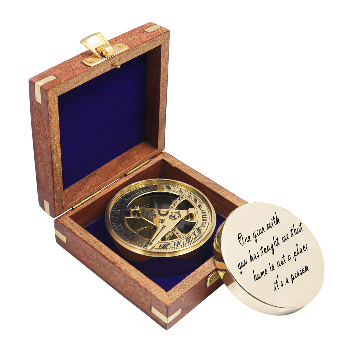 Personalised Brass Signature Sundial Compass