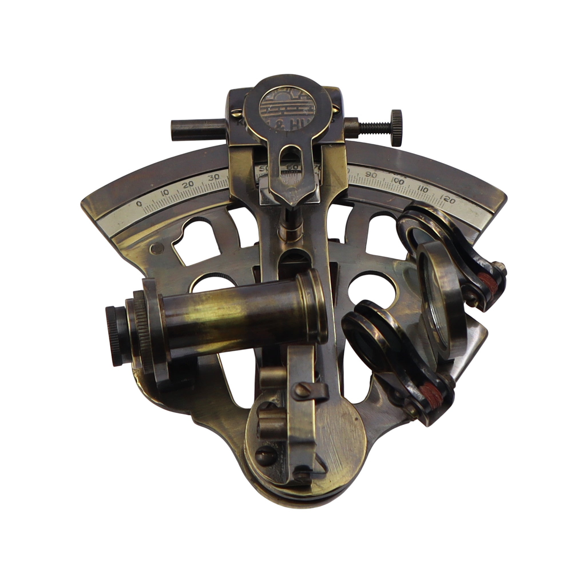 Personalised Gunmetal Sextant with Wooden Box