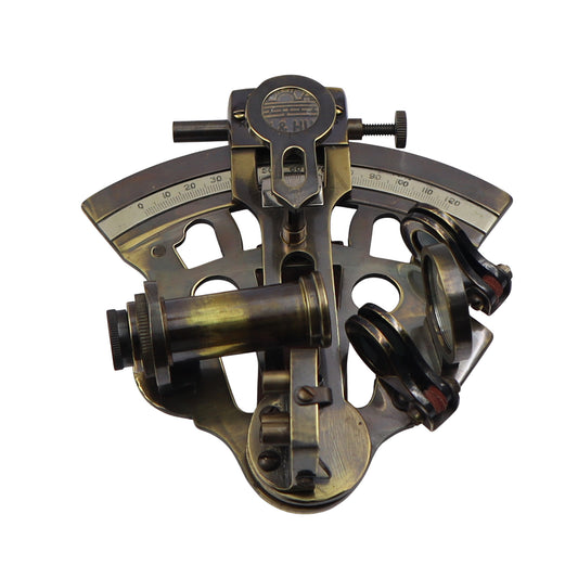 Personalised Gunmetal Sextant with Wooden Box
