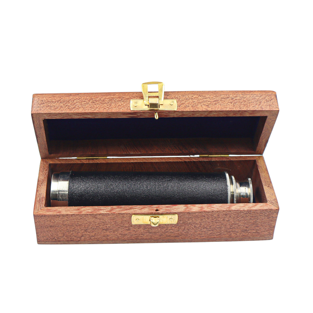 12-Inch Chrome Telescope with Wooden Box
