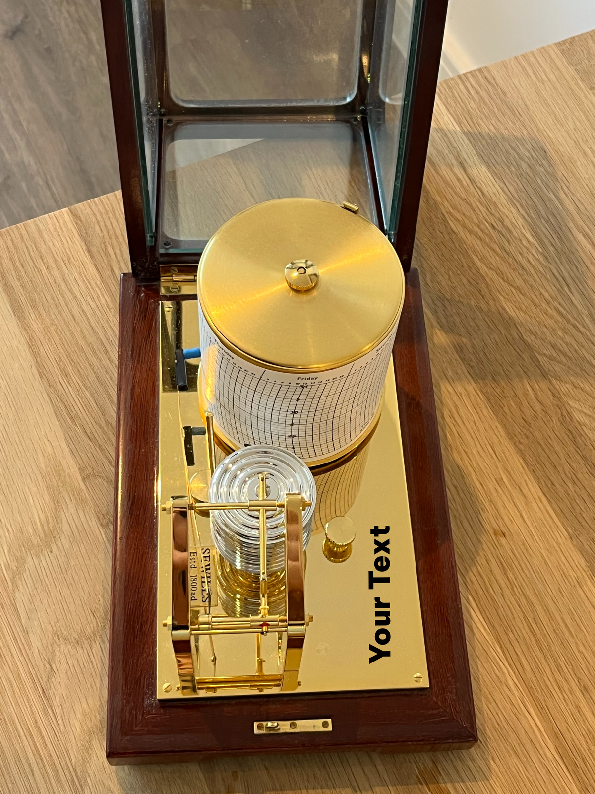 Vintage Barograph Sewills Of Liverpool with Mahogany Case