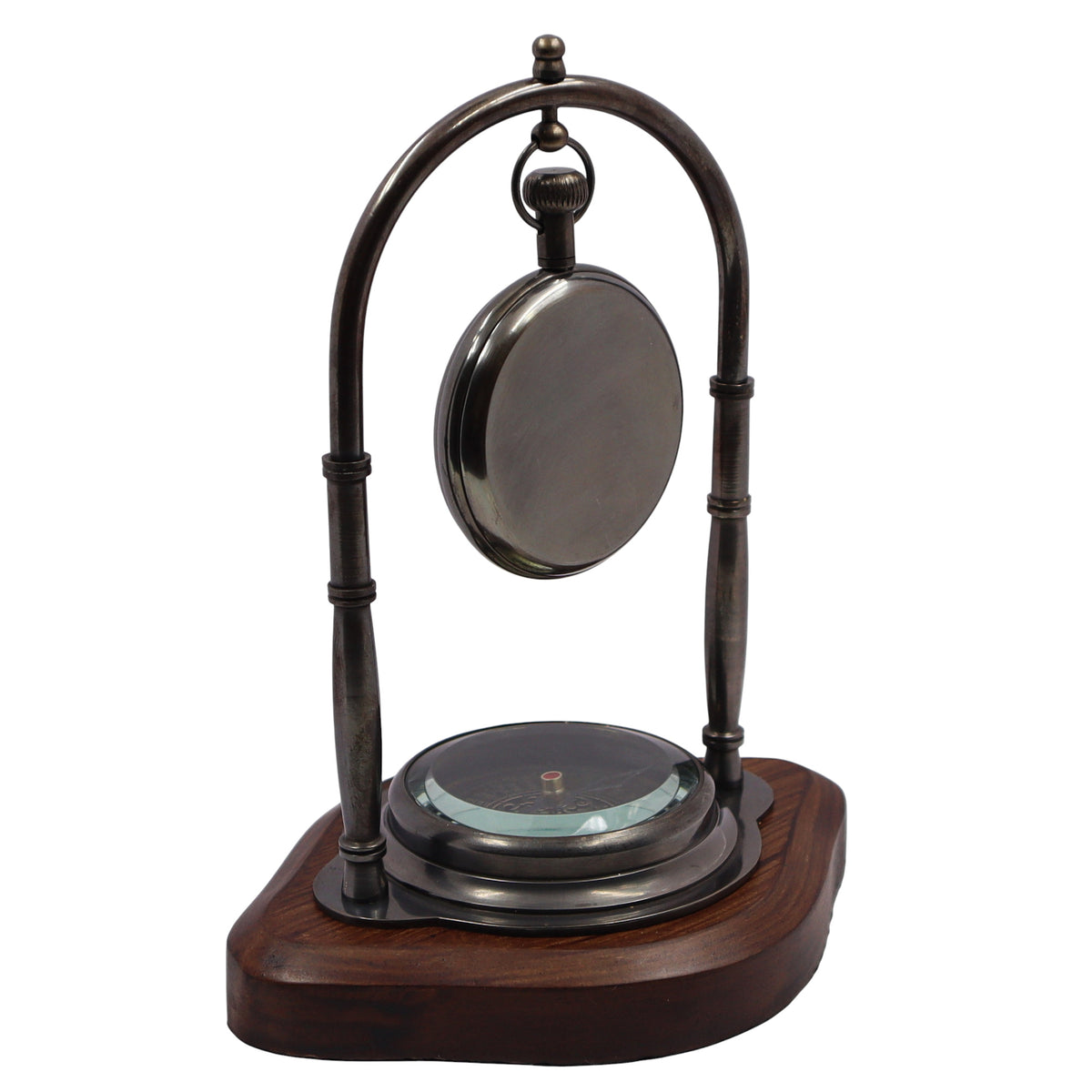 Custom Engraved 60th Birthday Desk Clock with Compass
