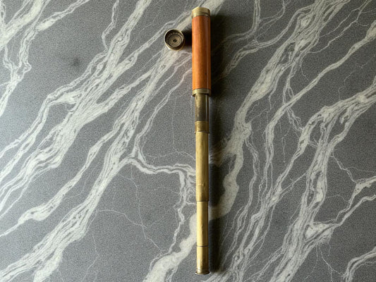 Antique Dollond London Brass & Wood Telescope