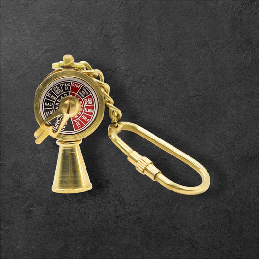 Brass Ship Engine Telegraph Keychain