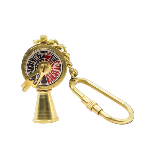 Brass Ship Engine Telegraph Keychain