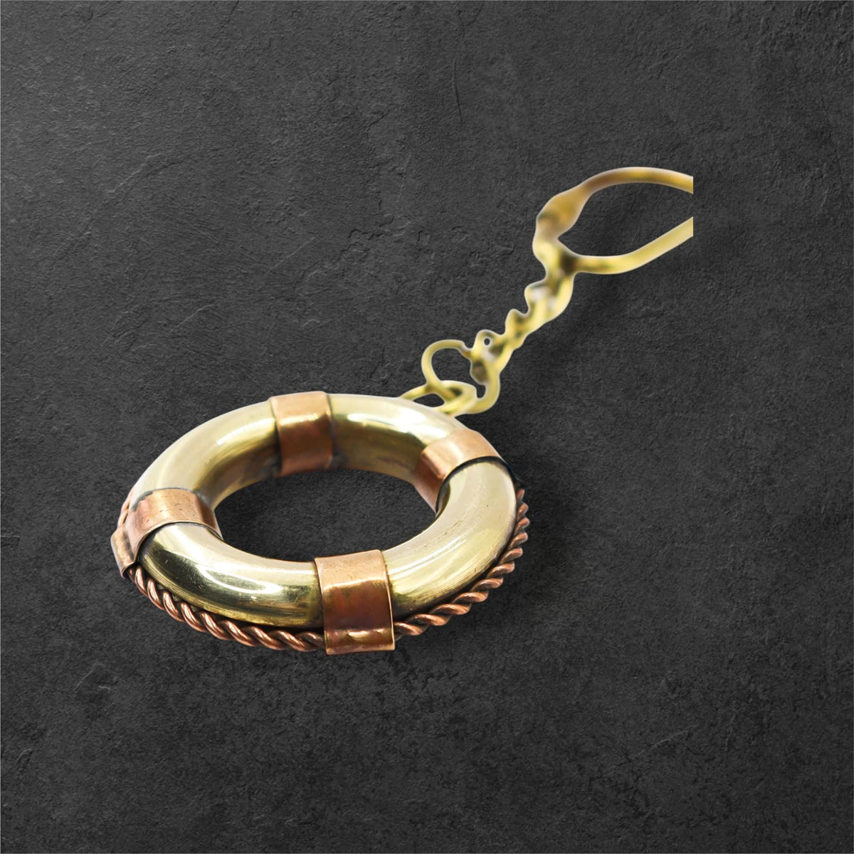 Lifebuoy Keyring with Copper Details