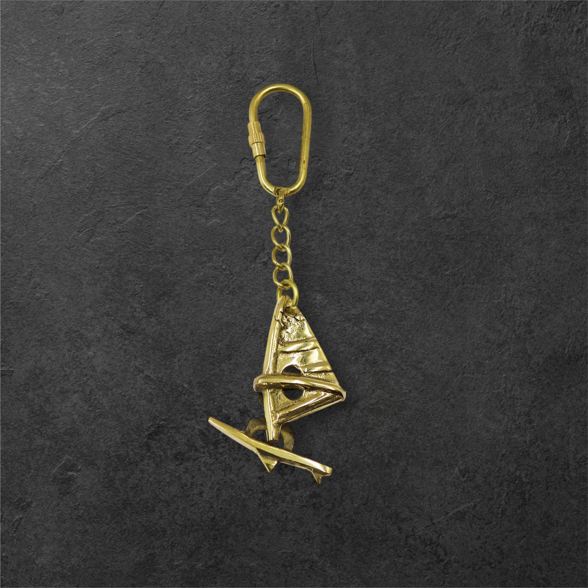Brass Windsurfing Keyring
