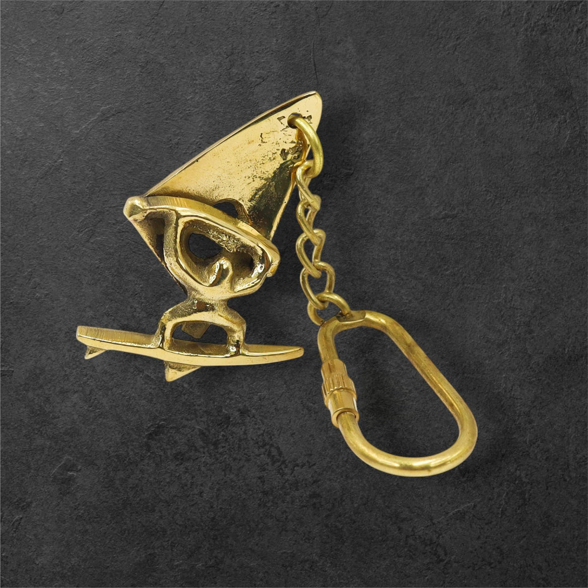 Brass Windsurfing Keyring