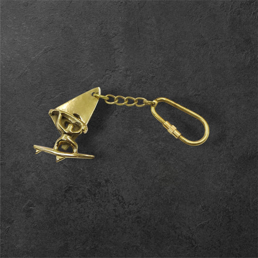 Brass Windsurfing Keyring