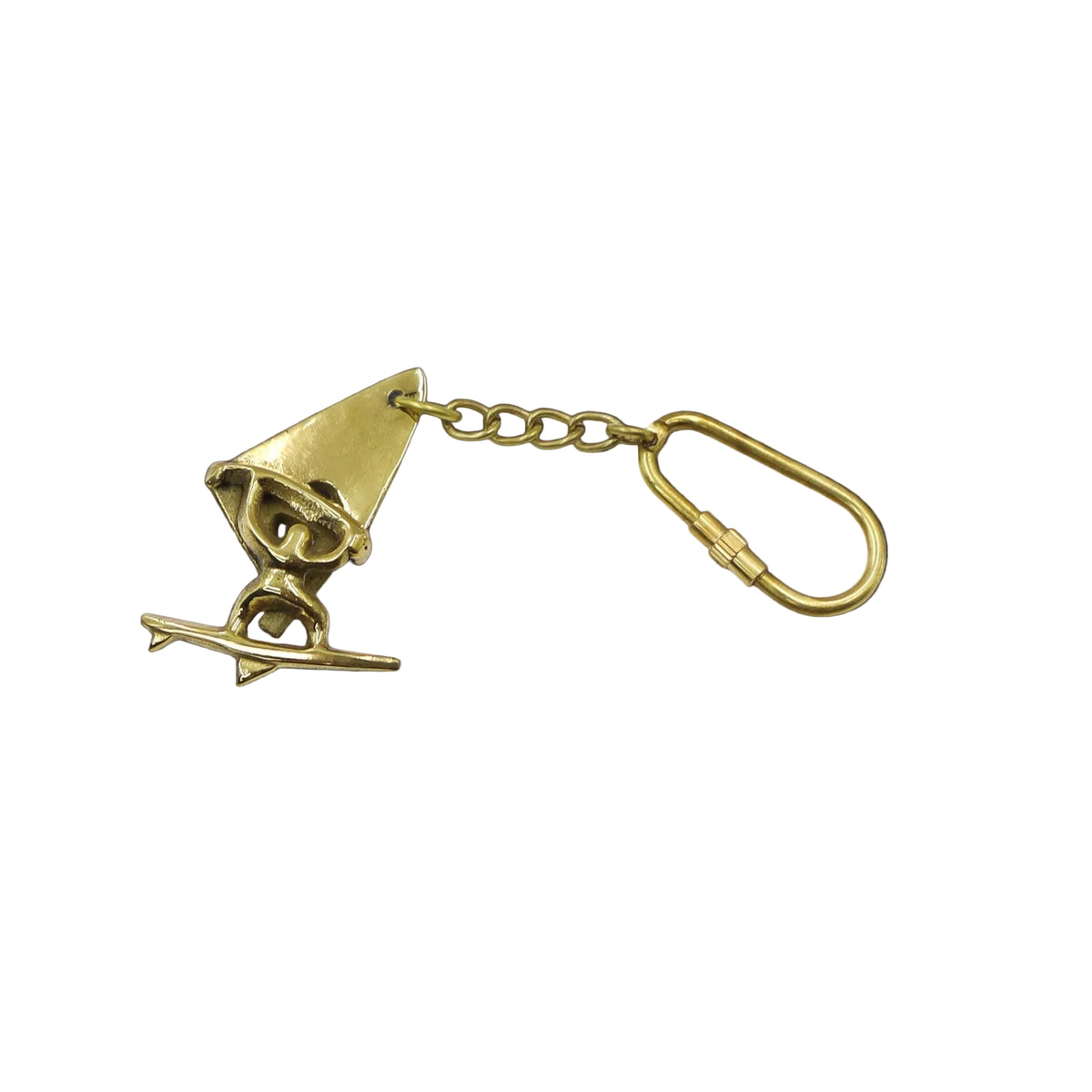 Brass Windsurfing Keyring