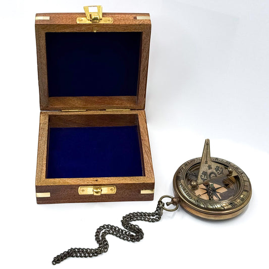 Personalised 3-Inch Gunmetal Sundial Compass Baptism Gift