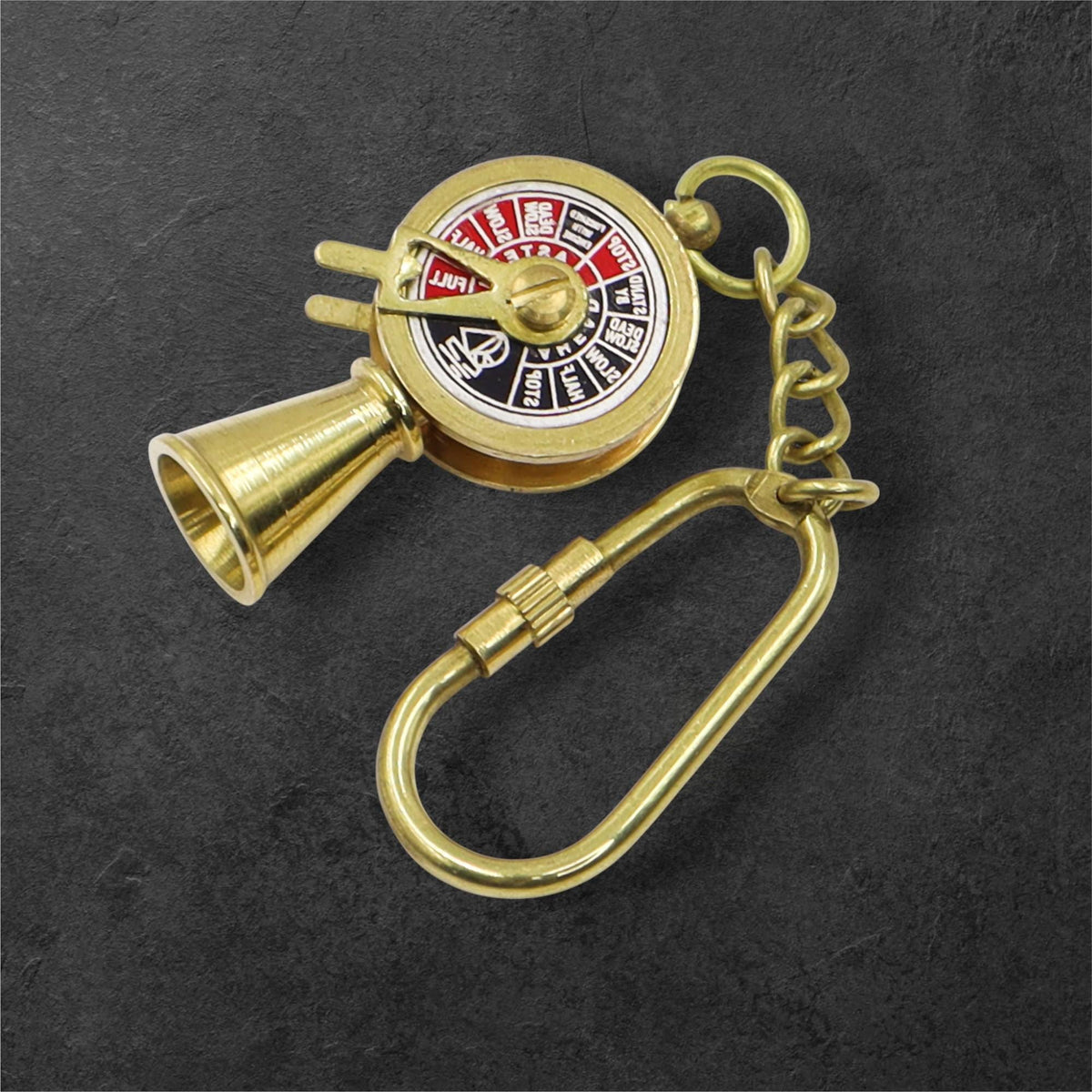 Brass Ship Engine Telegraph Keychain