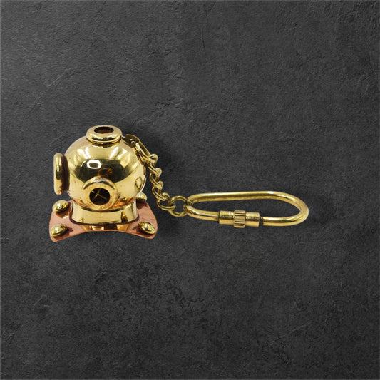 Brass Diving Helmet Keyring