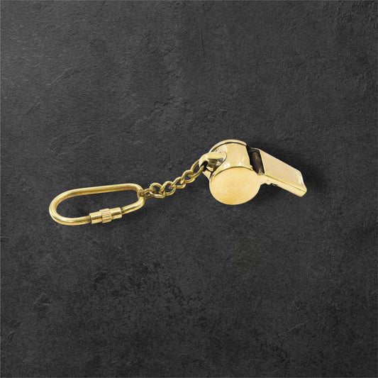 Brass Whistle Keychain