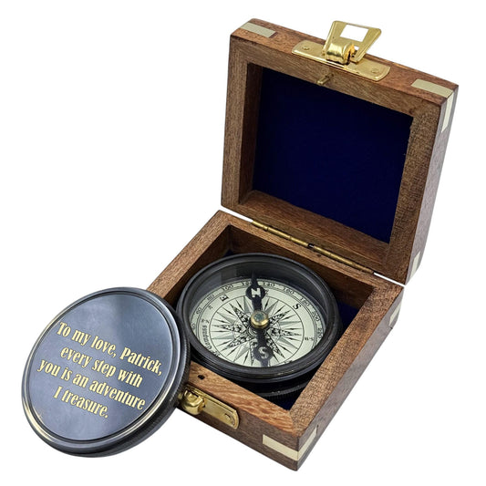 Personalised Engraved Compass with Poem