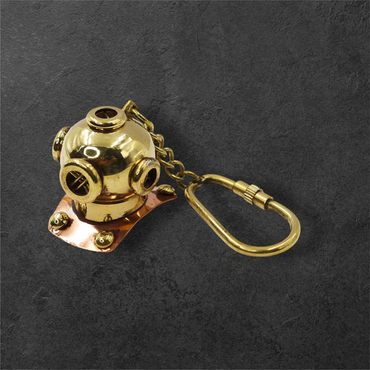 Brass Diving Helmet Keyring