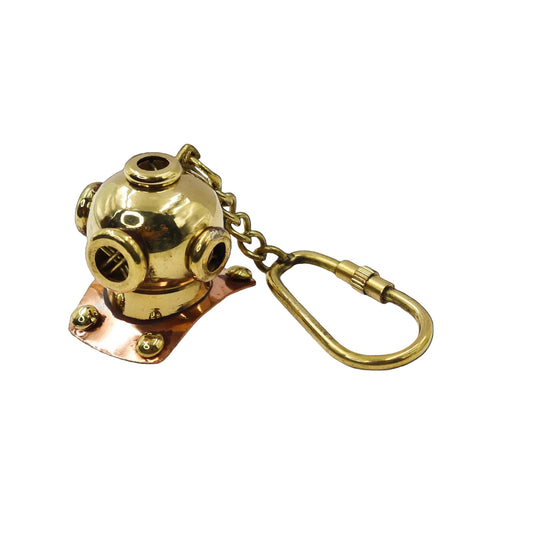 Brass Diving Helmet Keyring