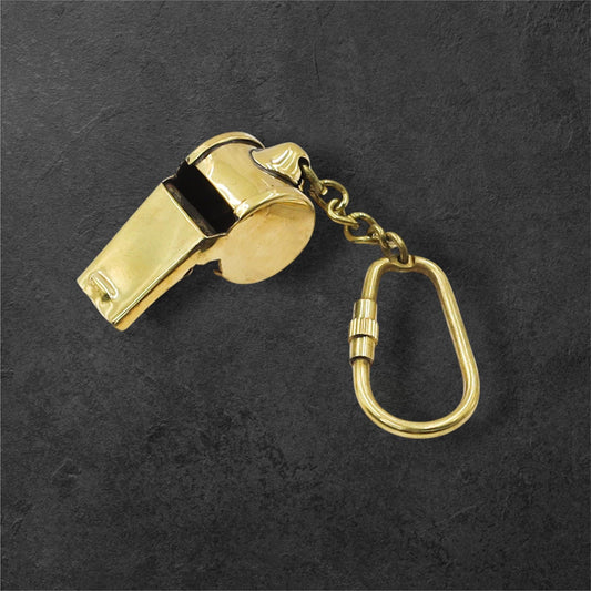 Brass Whistle Keychain