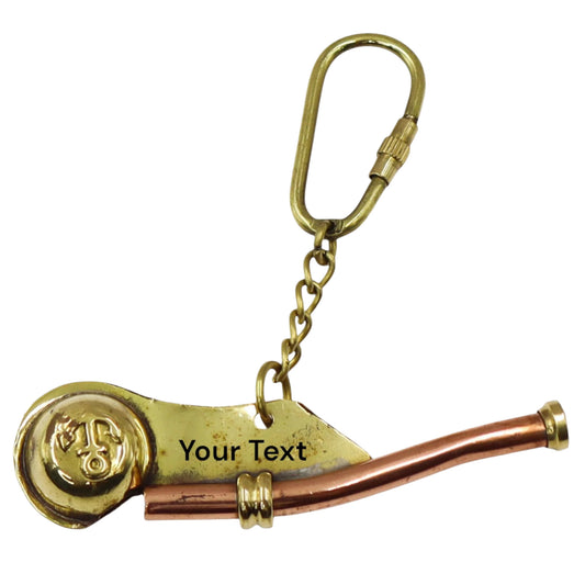 Personalized Boatswain's Whistle Keyring