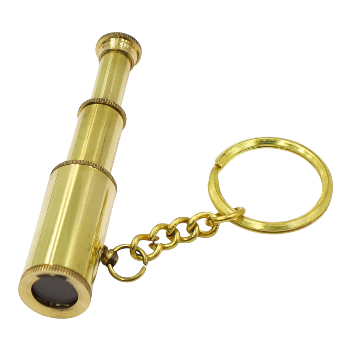 Custom Brass Mini Telescope Keyring