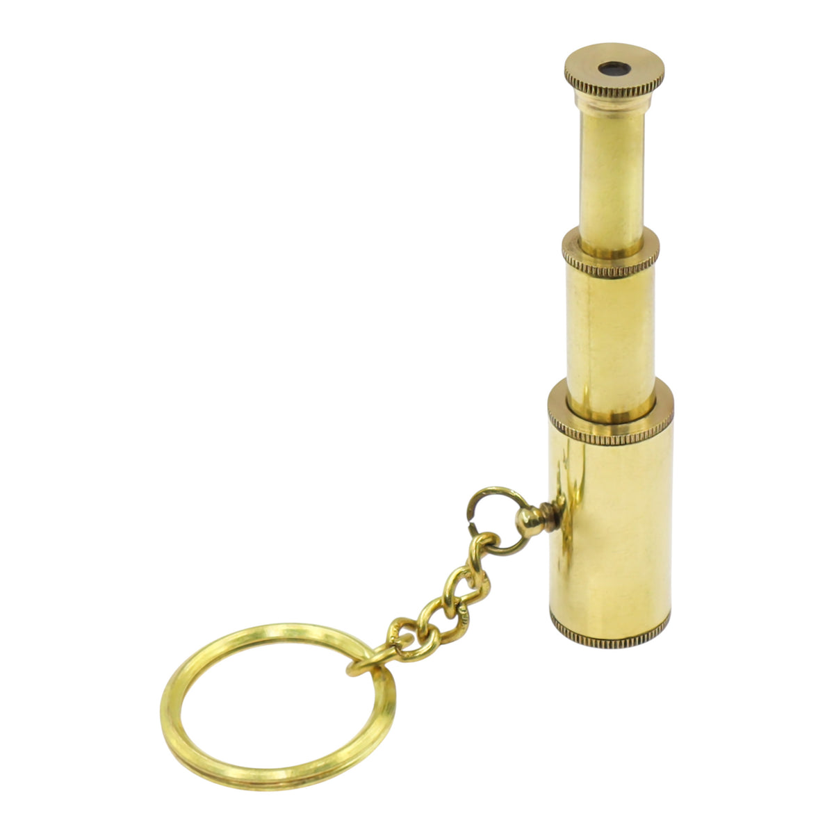 Custom Brass Mini Telescope Keyring