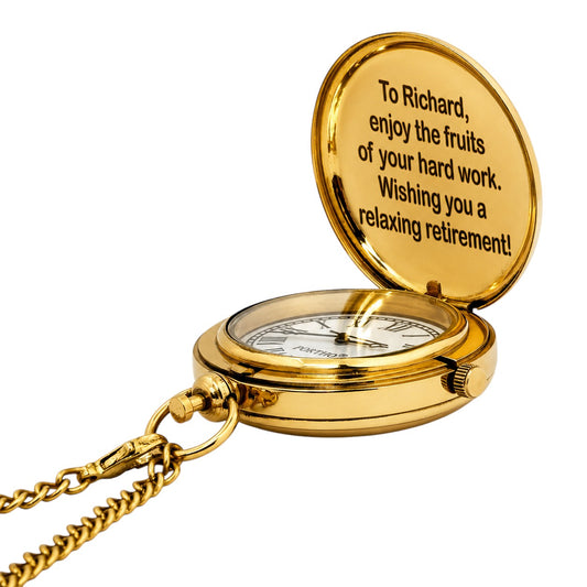 Personalised Pocket Watch Retirement Gift