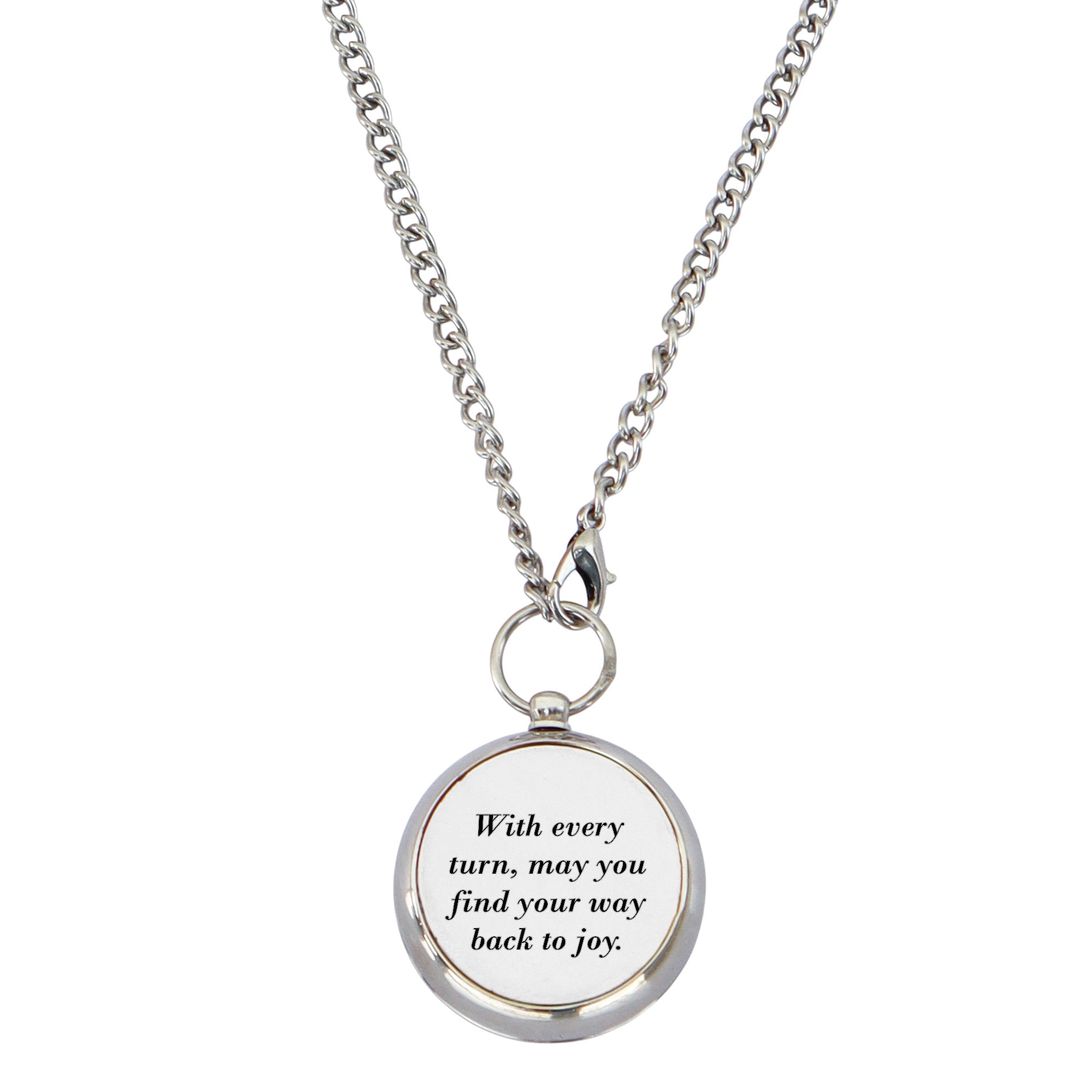 Personalised Working Compass Necklace