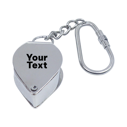 Custom Silver Colour Loupe Keyring