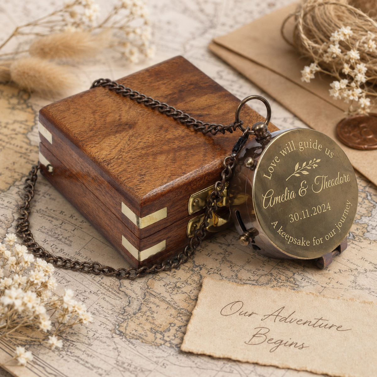 Custom Wedding Compass