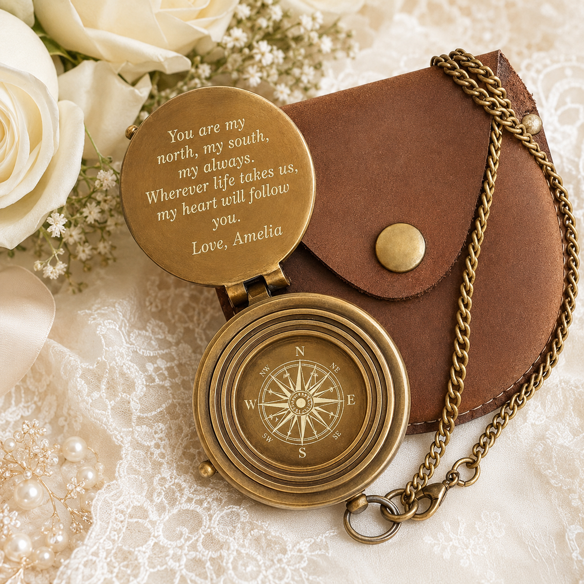 Custom Wedding Compass