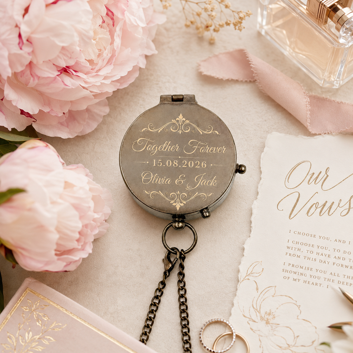 Custom Wedding Compass
