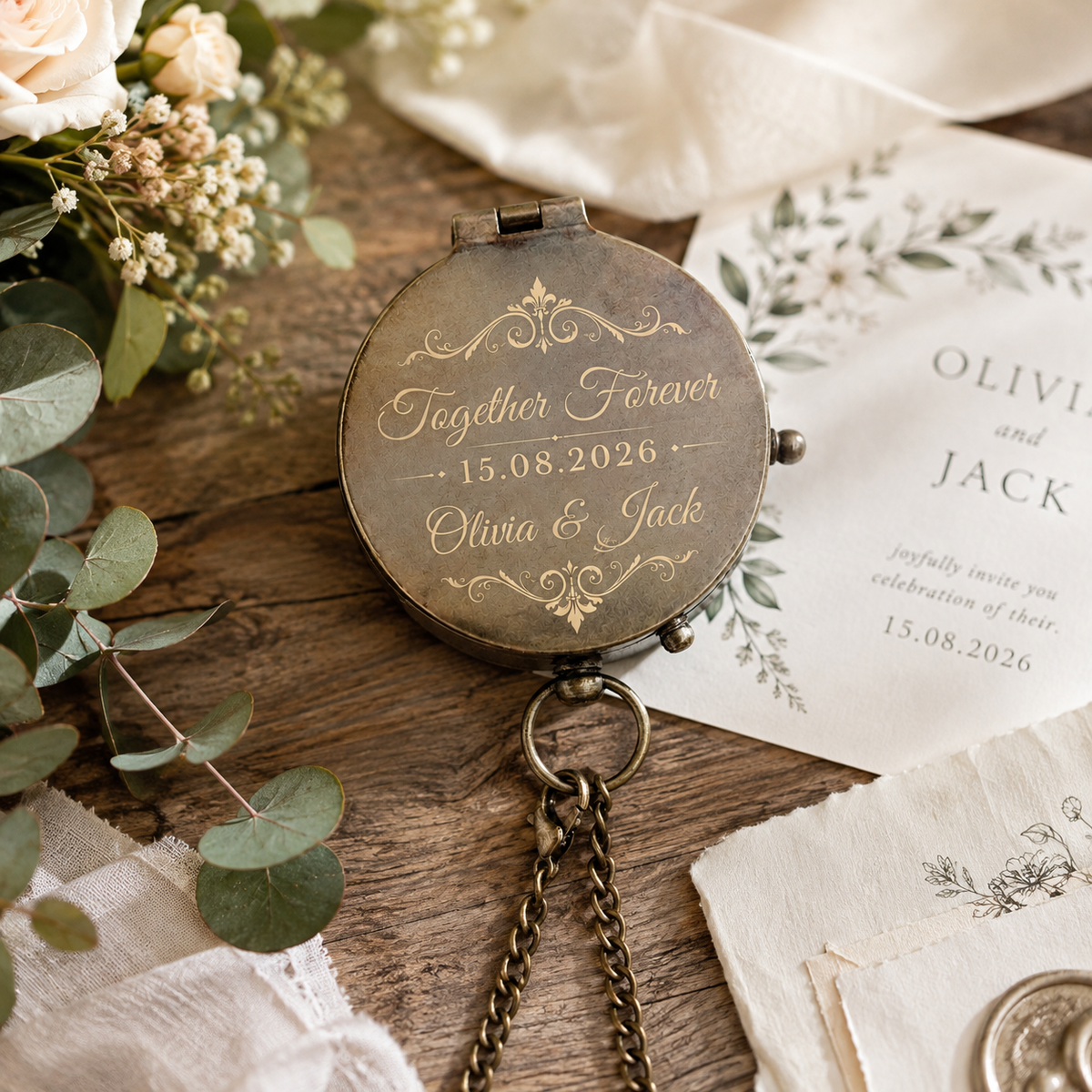 Custom Wedding Compass