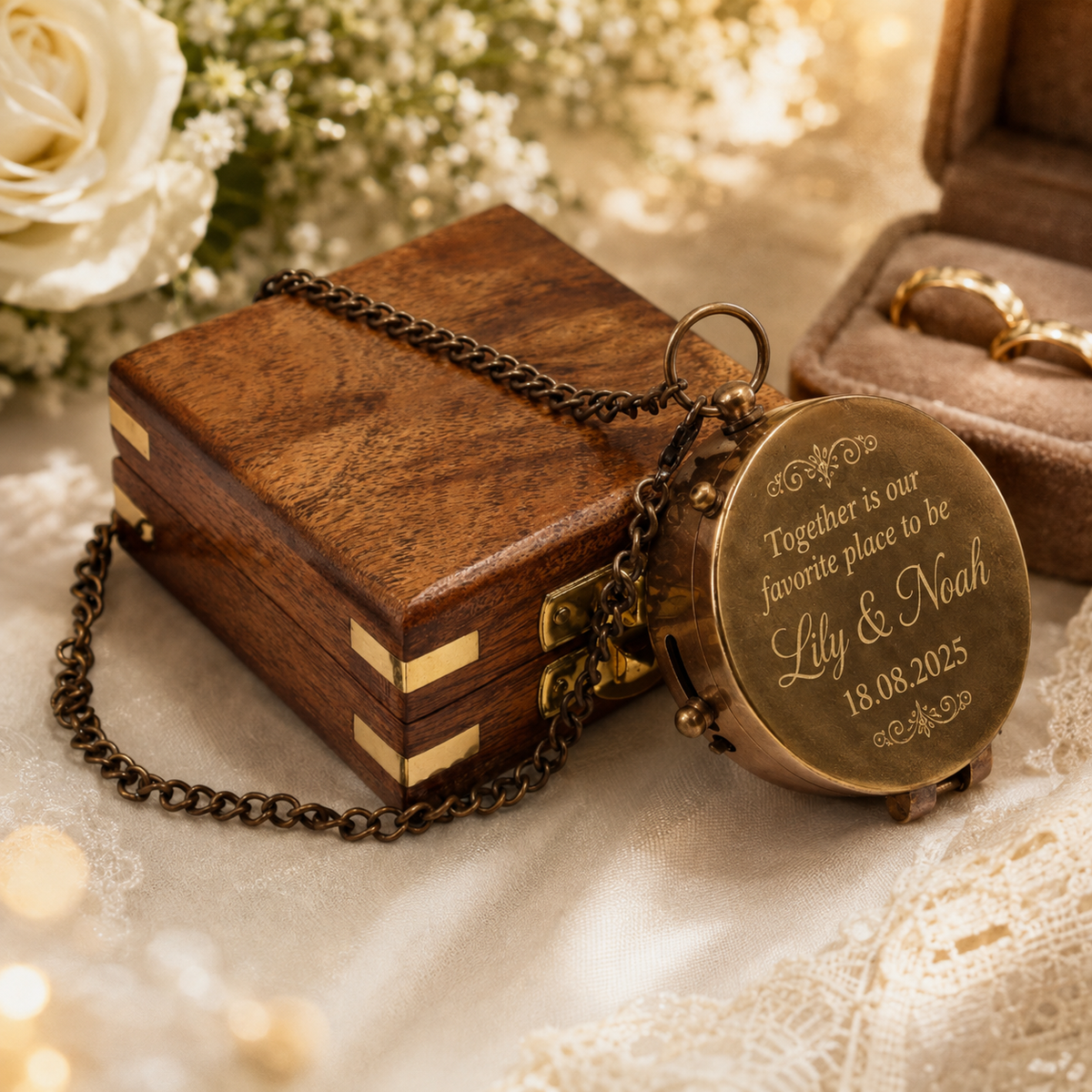 Custom Wedding Compass