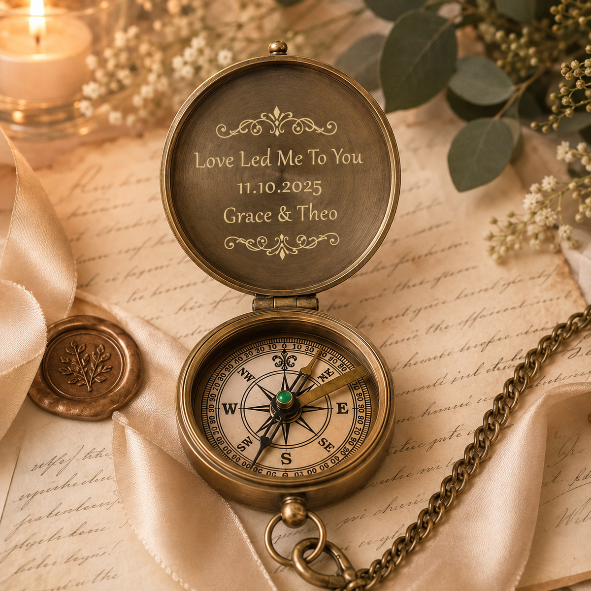 Custom Wedding Compass