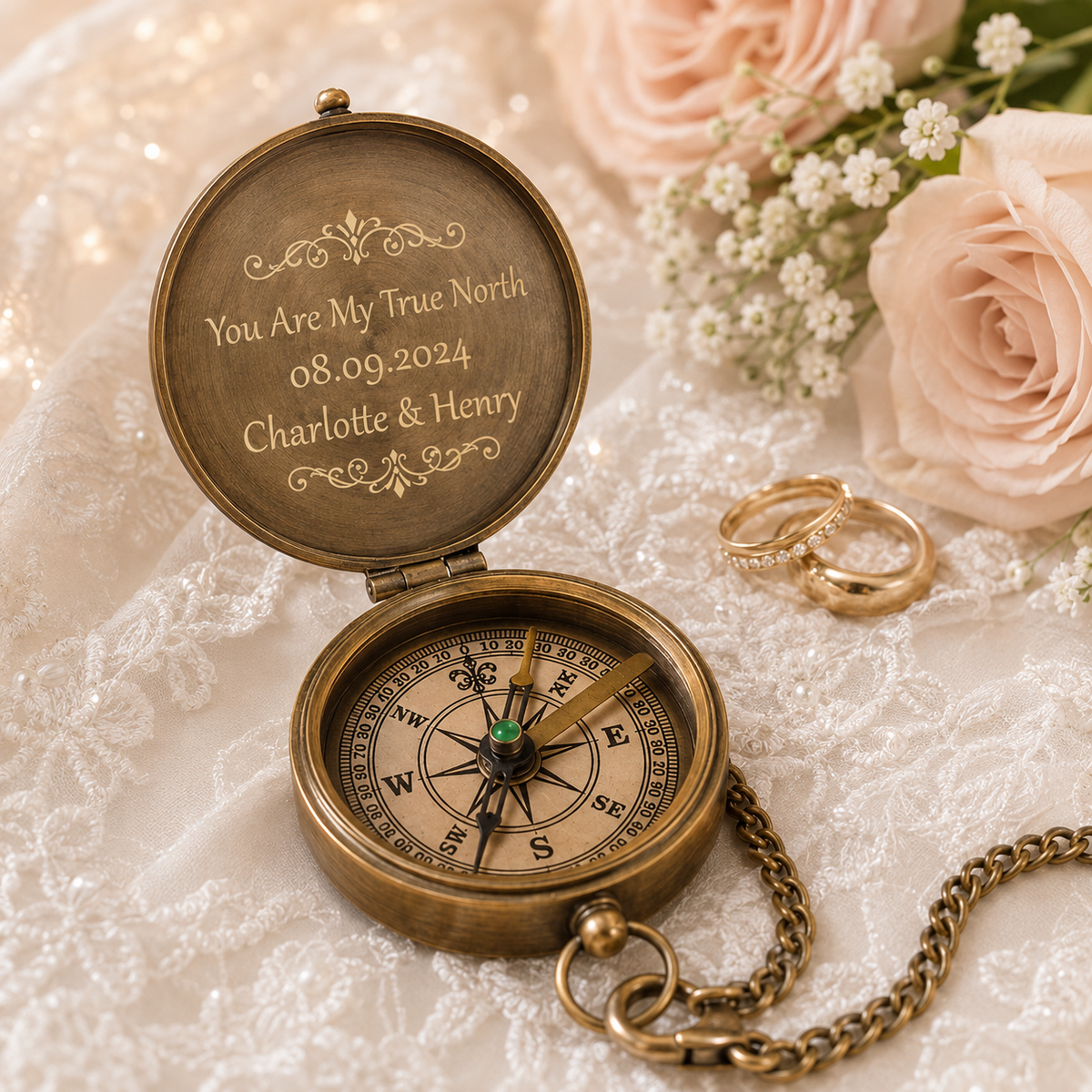 Custom Wedding Compass