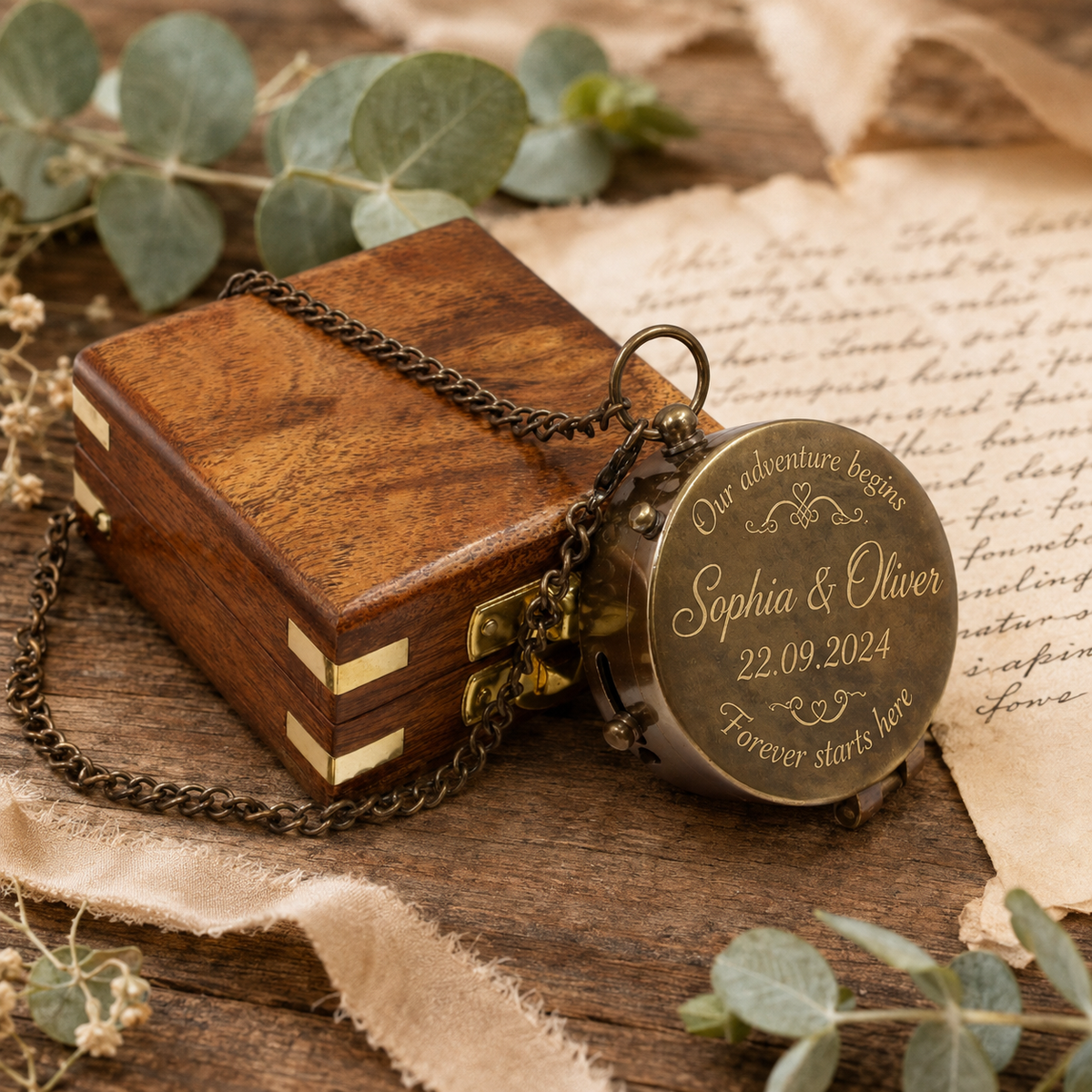 Custom Wedding Compass