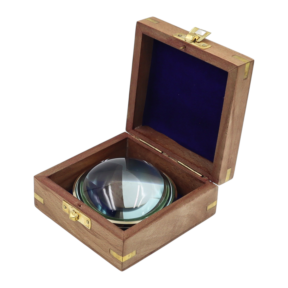 Paperweight Magnifying Glass with Wooden Box