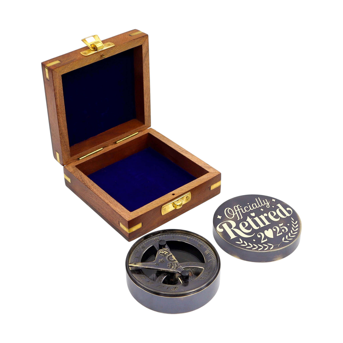 Personalised Gunmetal Signature Sundial Compass