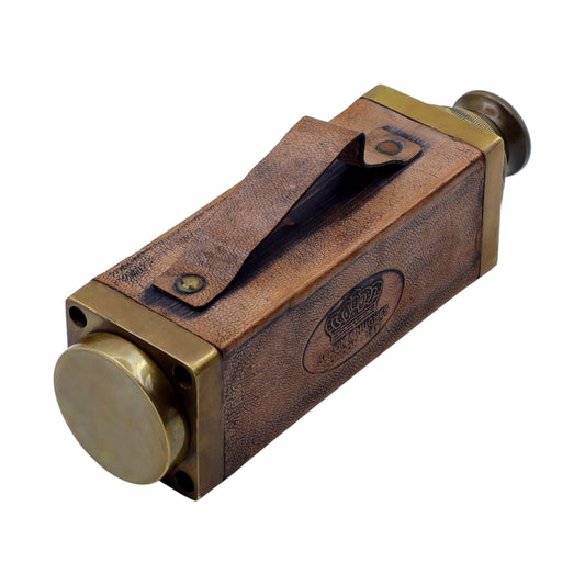 Personalised Folding Telescope in Leather Case