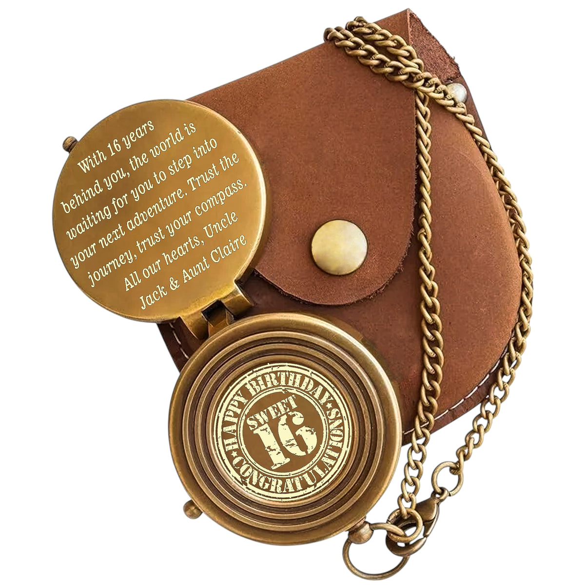 Personalised 16th Birthday Compass