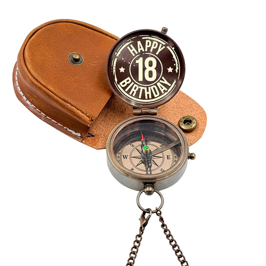 Personalised 18th Birthday Compass