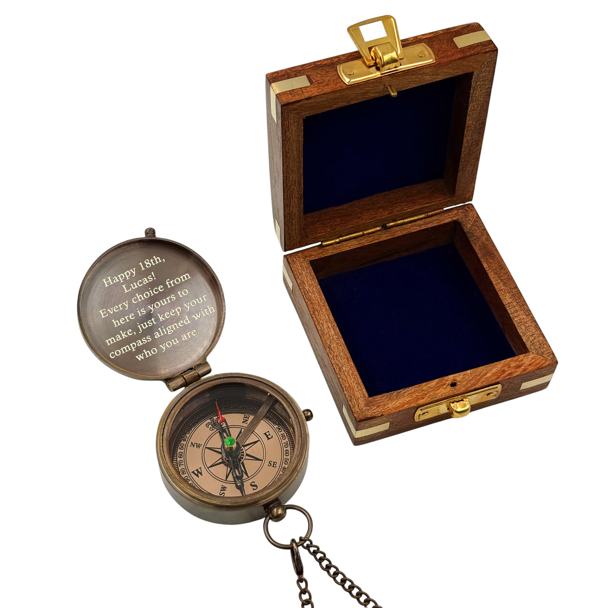 Personalised 18th Birthday Compass