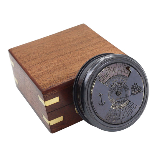 Personalised 100 Year Gunmetal Calendar Compass