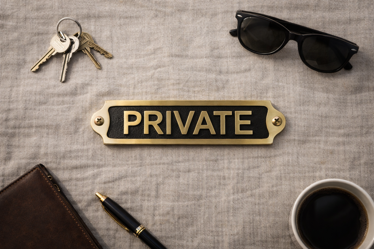 Private Brass Door Plaque